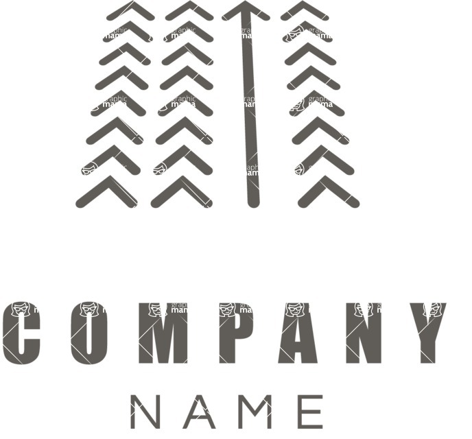 Business Logo Templates - vector graphics in a pack from GraphicMama - Vector Marketing Company Logo Design - Black and White